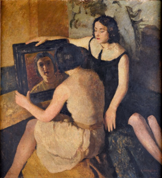 Cesare Breveglieri, Le sorelle, 1929-1930, olio su tela Cesare Breveglieri, Le sorelle, 1929-1930, olio su tela