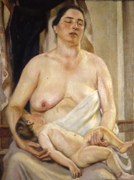 Luigi Trifoglio, Maternità, 1921, olio su tela Luigi Trifoglio, Maternità, 1921, olio su tela