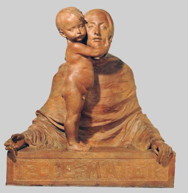 Ettore Ximenes, Ecce Mater, 1910-1920, materiale refrattario Ettore Ximenes, Ecce Mater, 1910-1920, materiale refrattario