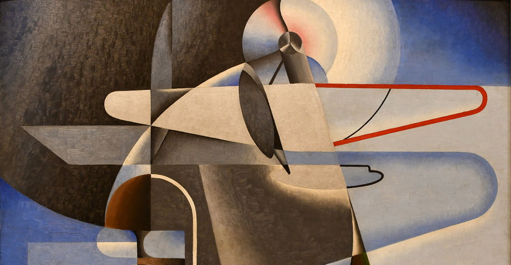 Osvaldo Peruzzi, Aeropittura, 1934, olio su cartone. Galleria d’Arte Moderna, inv. AM 1291
