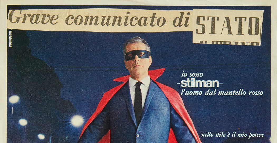Lamberto Pignotti, Grave comunicato di Stato è arrivato con l’FBI, collage, 1967-68 (dettaglio)