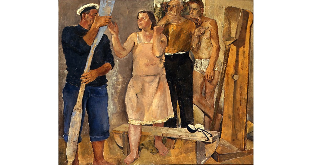 Fausto Pirandello, Il remo e la pala, 1933