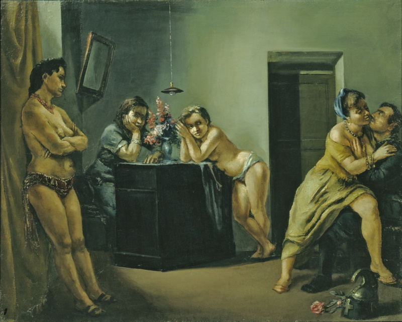 8.	Alberto Ziveri Il postribolo,1945 olio su tela, cm 100x125 Photo: Studio Vandrasch Courtesy Collezione Giuseppe Iannaccone, Milano