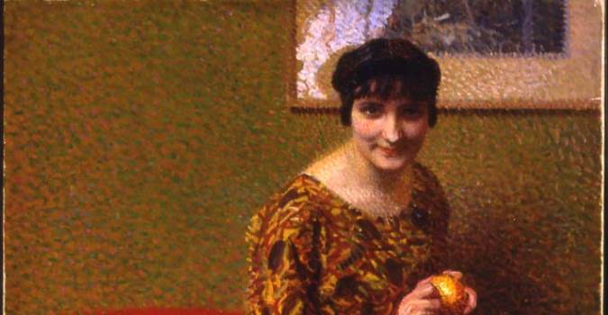 Arturo Noci (Roma 1874 - New York 1953) L'arancio, 1914 Olio su tela, cm 113 x 97 inv. AM 364