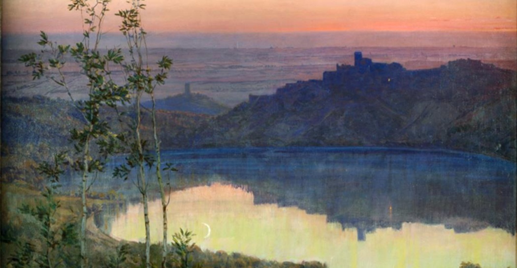 Enrico Coleman, Speculum Dianae – Lago di Nemi, 1909, olio su tela, inv. AM 4