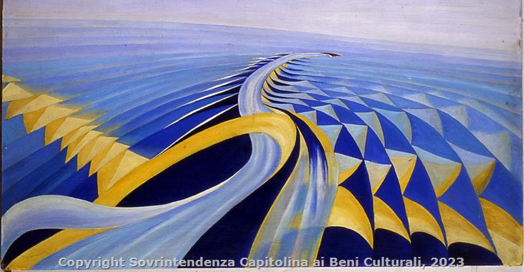 Velocità di motoscafo (1922, olio su tela, inv. AM 890) di Benedetta Cappa Marinetti 