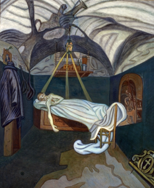 Benvenuto Ferrazzi, La morte dell’artista, 1964, olio su tela