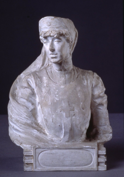 Ettore Ximenes, La duchessa d’Aosta, 1915-1918, gesso, h 26 cm 