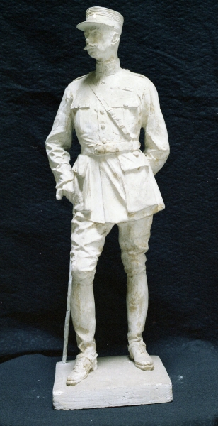 Ettore Ximenes, Ufficiale francese, 1915-1918, gesso, h 55 cm 