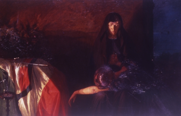 Edoardo Gioja, L’ultima veglia, 1918, olio su tela 