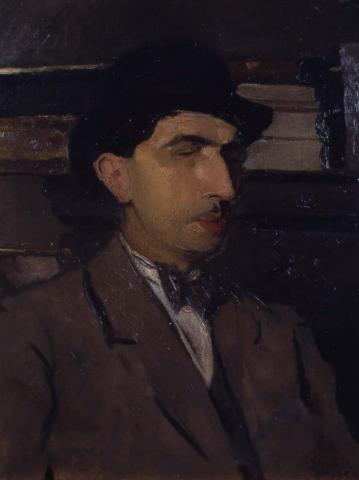 Amerigo Bartoli Natinguerra, Ritratto di Roberto Longhi, 1924, olio su tela, inv. AM 1218