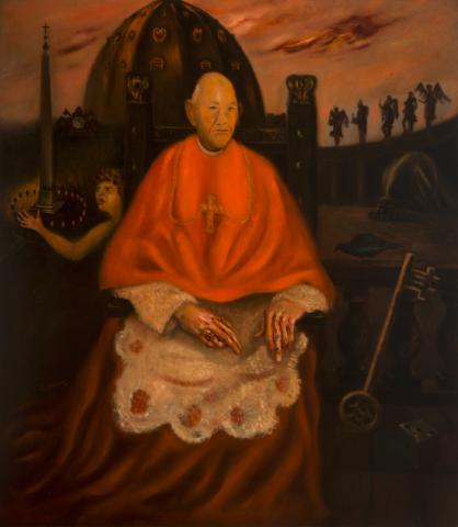 3.	Scipione (Gino Bonichi) Il Cardinal Decano, 1930  olio su tavola, cm 133,7x117,3  Roma, Galleria d’Arte Moderna