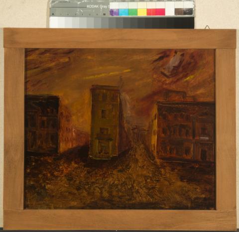 4.	Scipione (Gino Bonichi)  La via che porta a San Pietro (I borghi), 1930 olio su tavola, cm 41,5x49  Roma, Galleria d’Arte Moderna