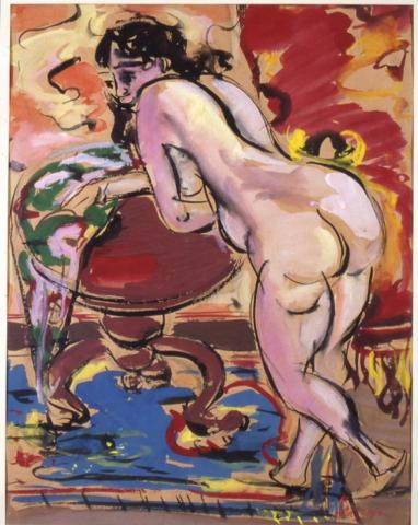 7.	Luigi Spazzapan  Kyralina, 1930  tempera su carta e acquerello, mm 470x360 Roma, Galleria d’Arte Moderna
