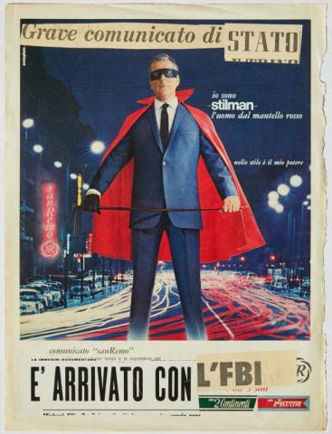 Lamberto Pignotti - Grave comunicato di stato è arrivato con l'FBI - 1967-68. Roma, Galleria d'Arte Moderna, inv. AM 5432