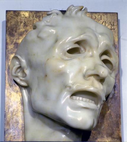 Adolf Wildt (Milano, 1868-1931) Maschera del dolore (Autoritratto), 1909 marmo bianco e policromo, h cm 178,5 (base inclusa) inv. AM 5012