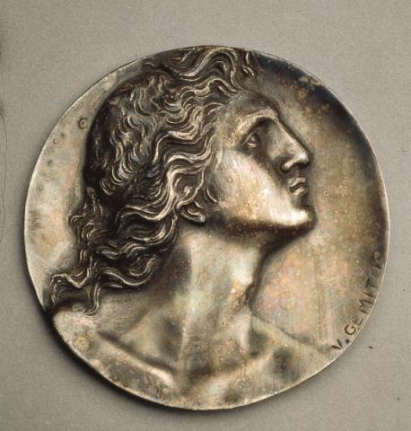 Vincenzo Gemito, Medaglione di Alessandro Magno (1920), argento